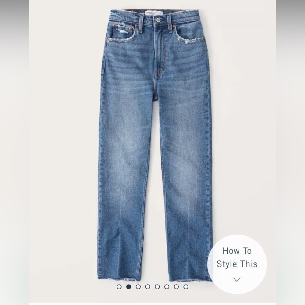 Abercrombie and Fitch ultra high-rise ankle straight jean curve love